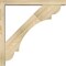 Ekena Millwork Olympic Block Rough Sawn Bracket w/ Offset Brace, Douglas Fir, 4"W x 28"D x 28"H BKT0402X28X28OLY05RDF - alternate 2